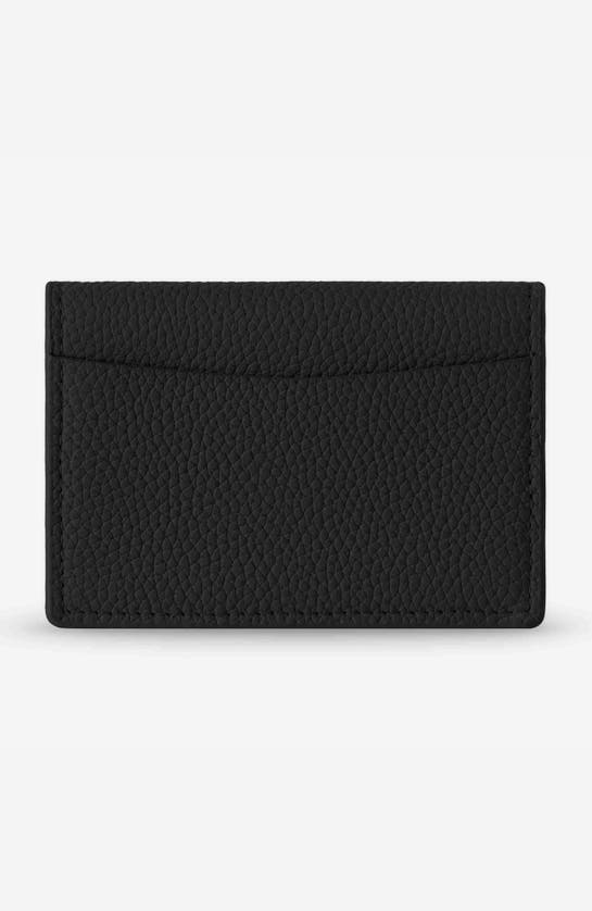 Maison De Sabre Leather Card Case In Black Caviar