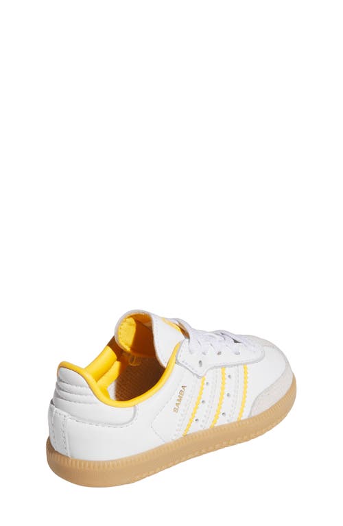 Shop Adidas Originals Adidas Kids' Samba Sneaker In Crystal White/white/yellow