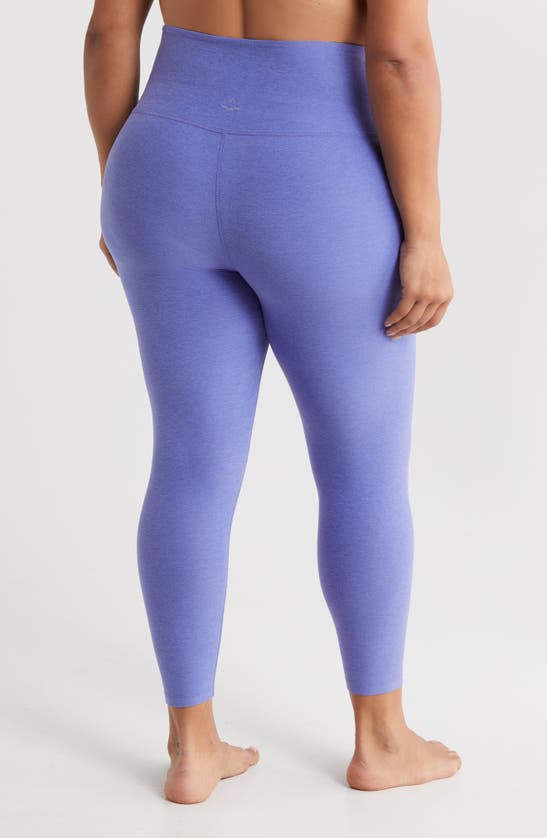 Shop Beyond Yoga High Waist Midi Leggings In Indigo Heather