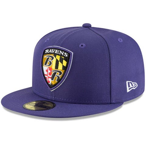 New Era Black/Purple Baltimore Ravens Team Banded 39THIRTY Flex Hat