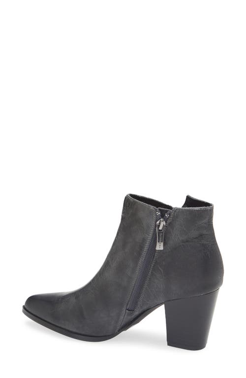 Chocolat Blu Eri Pointed Toe Bootie In Black Leather