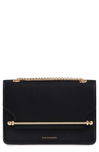 Click to view more detailed imagery on our partner's website Strathberry East/west Stylist Leather Shoulder Bag In Black