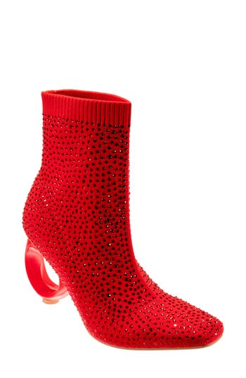 Ninety Union Barb Round Heel Bootie In Red
