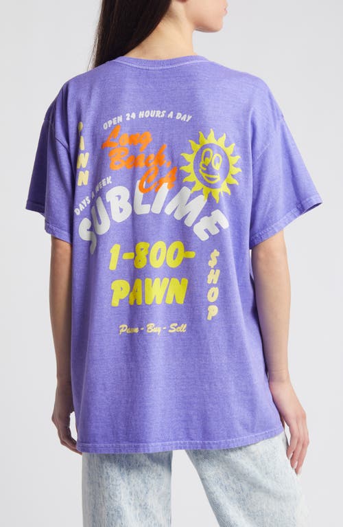 Merch Traffic Sublime Pawn Shop Oversize Graphic T-Shirt in Purple 