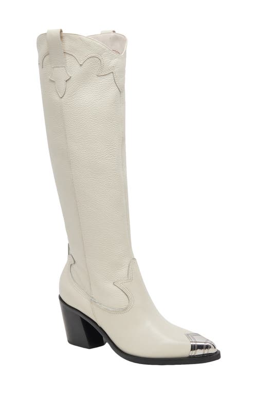 Dolce Vita Kamryn Western Boot (Women0 in Off White Leather