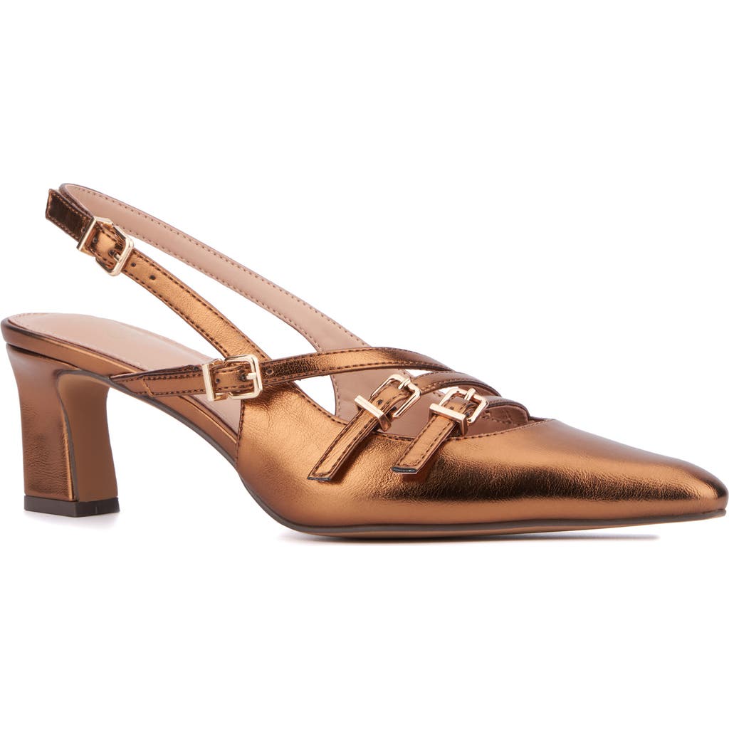 New York And Company Imari Slingback Pump In Bronze
