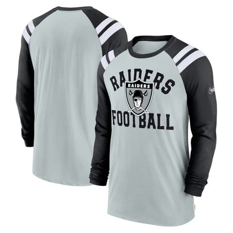 Las Vegas Raiders Majestic Threads Lockup Tri-Blend Long Sleeve T