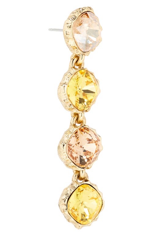 Shop Oscar De La Renta Classic Crystal Drop Earrings In Topaz Multi