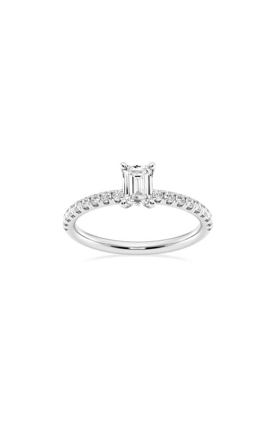 Shop Badgley Mischka Collection Emerald Cut Lab Created Diamond Ring In White Gold