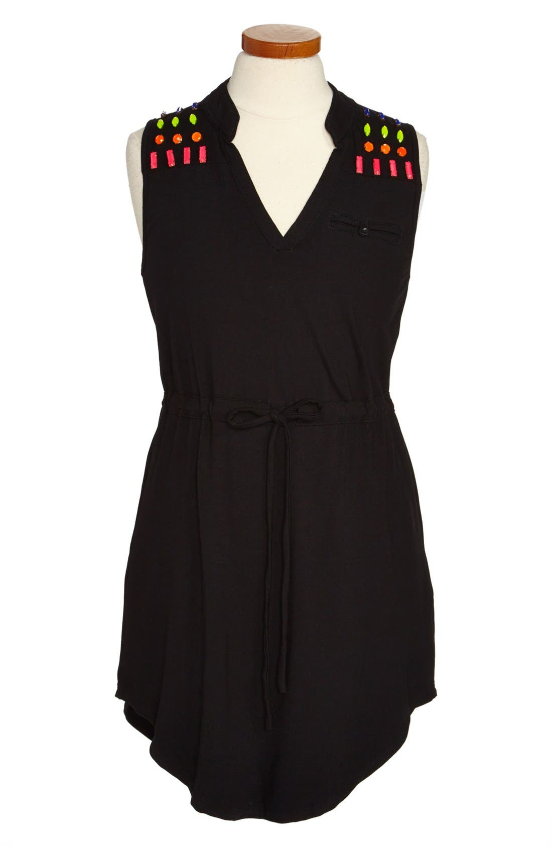 Flowers by Zoe Drawstring Waist Dress (Big Girls) Nordstrom