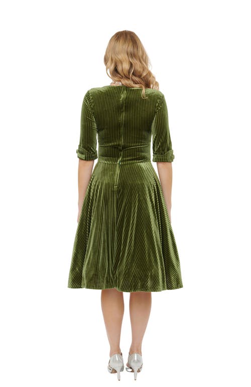 UNIQUE VINTAGE UNIQUE VINTAGE HALF SLEEVE SURPLICE DELORES SWING DRESS 