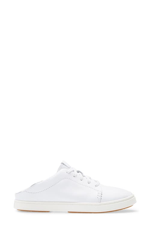 Shop Olukai Pehuea Li 'ili Convertible Sneaker In White/white Leather