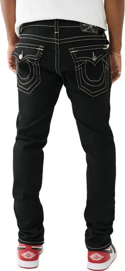 True Religion Men's Ankle-zip Ripped Skinny Jeans in Black for Men