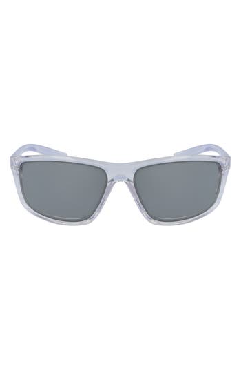 Nike Adrenaline 66mm Rectangular Sunglasses In Gray