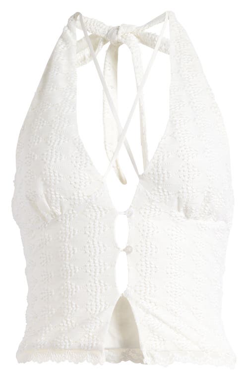 Shop Mistress Rocks Knit Halter Top In White