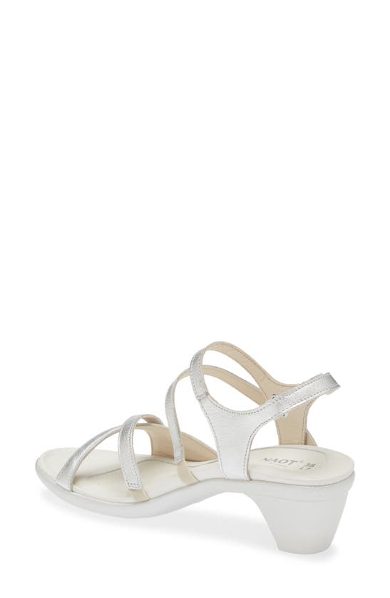 Naot Limit Slingback Sandal In Soft Silver Leather