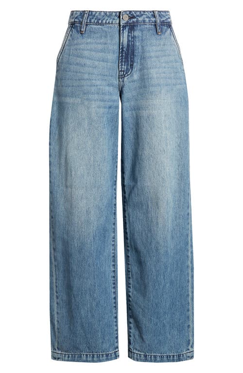 Hidden Jeans Mid Rise Baggy Wide Leg Jeans In Medium Wash
