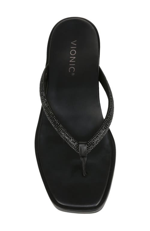 Vionic Vista Shine Flip Flop In Black