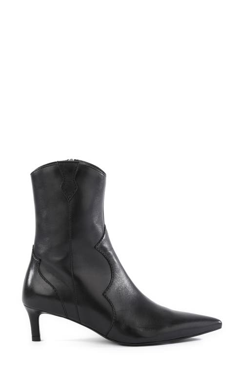 Shop Seychelles Dallas Pointy Toe Western Sock Boot In Black Leather