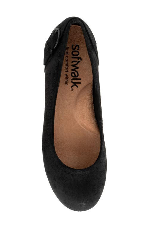 Shop Softwalk ® Sydney Flat In Black Suede