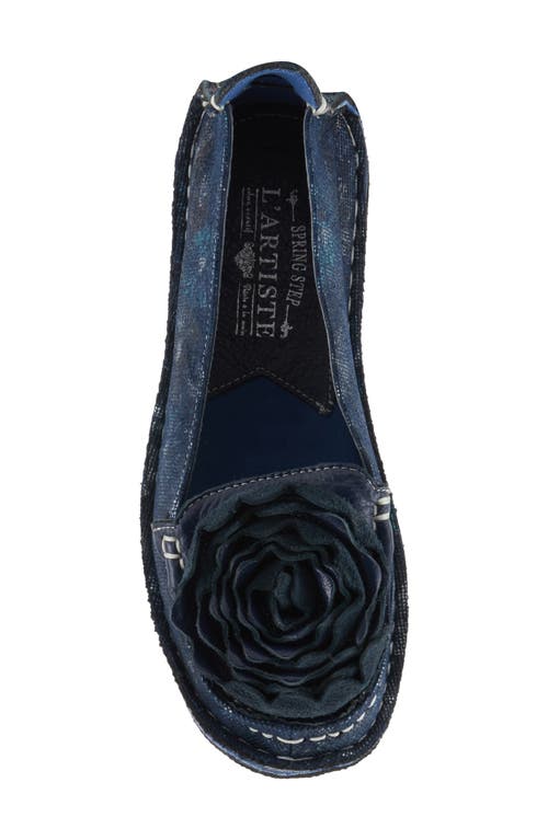 Shop L'artiste By Spring Step Dezi Garden Flat In Navy Multi