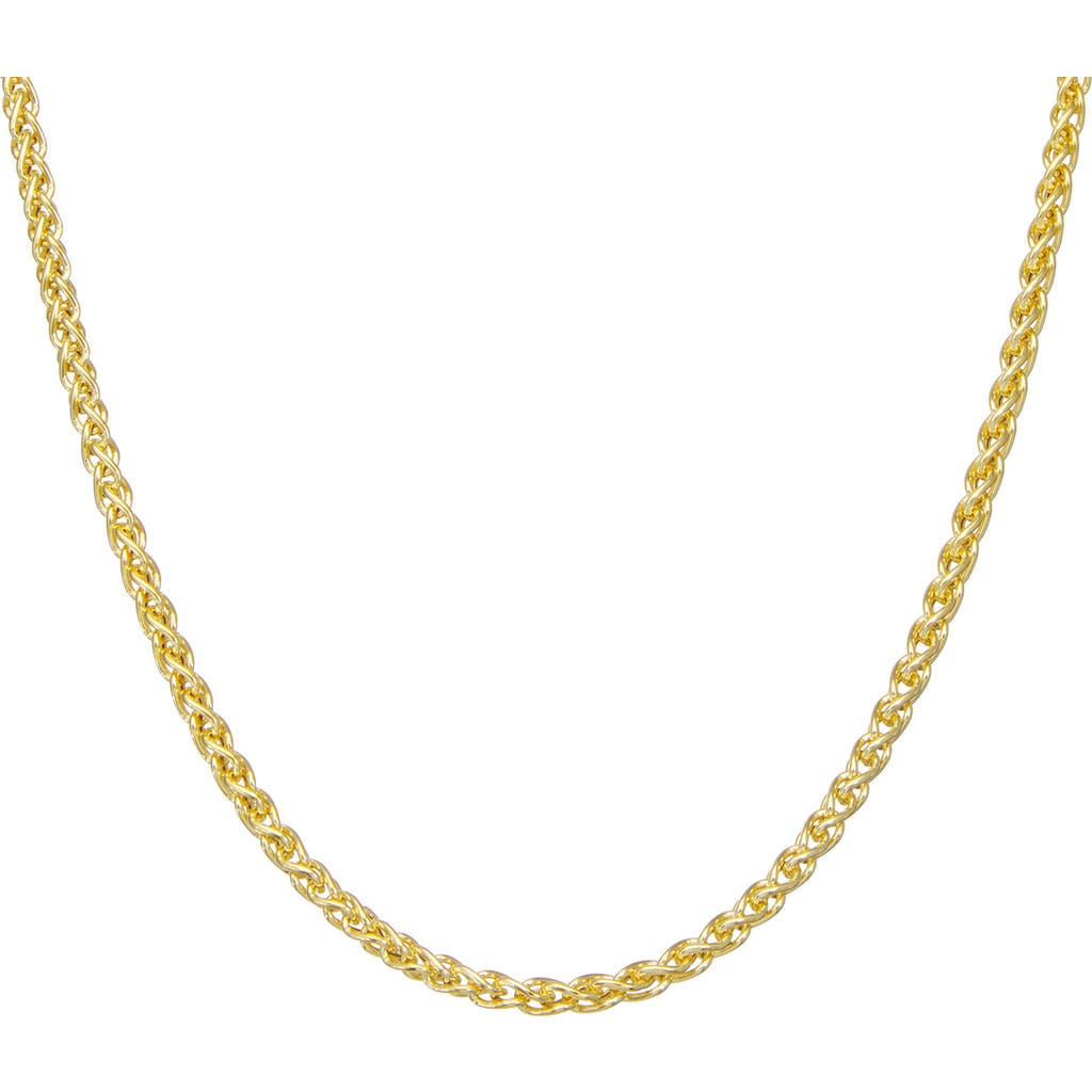 Fzn Wheat Chain Necklace In Yellow Gold