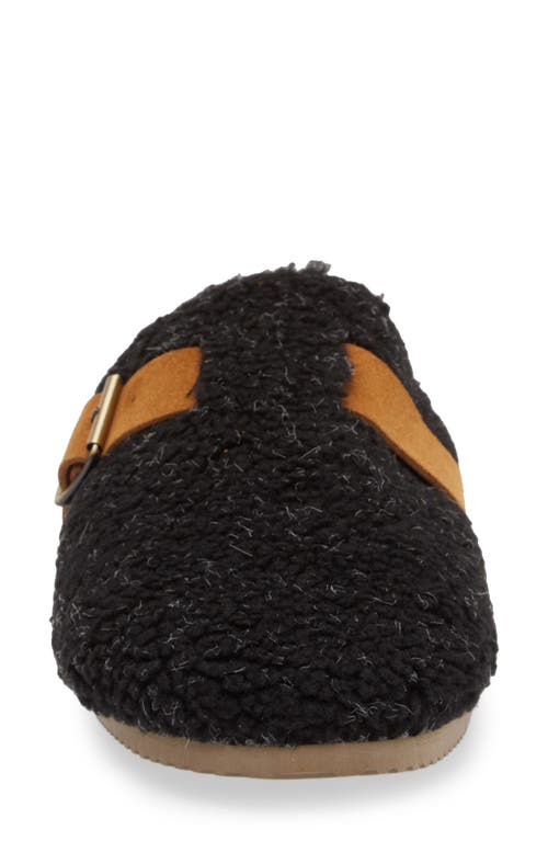 Acorn Ela Recycled Berber Scuff Slipper In Black