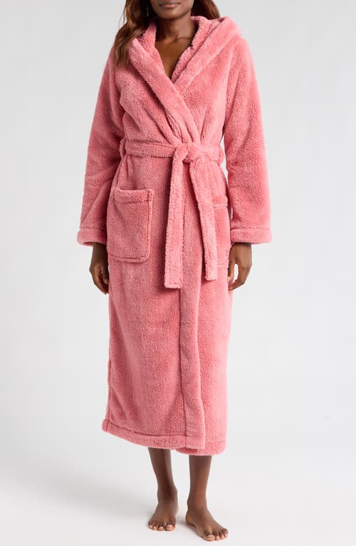 Shop Ugg(r) Aarti Long Fleece Robe In Pink Cedar