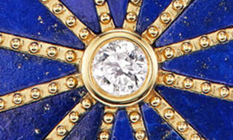Orly Marcel Mini Sacred Flower Pendant Necklace In Blue