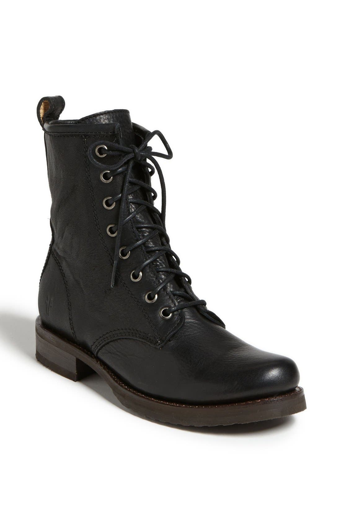 frye veronica combat boots black