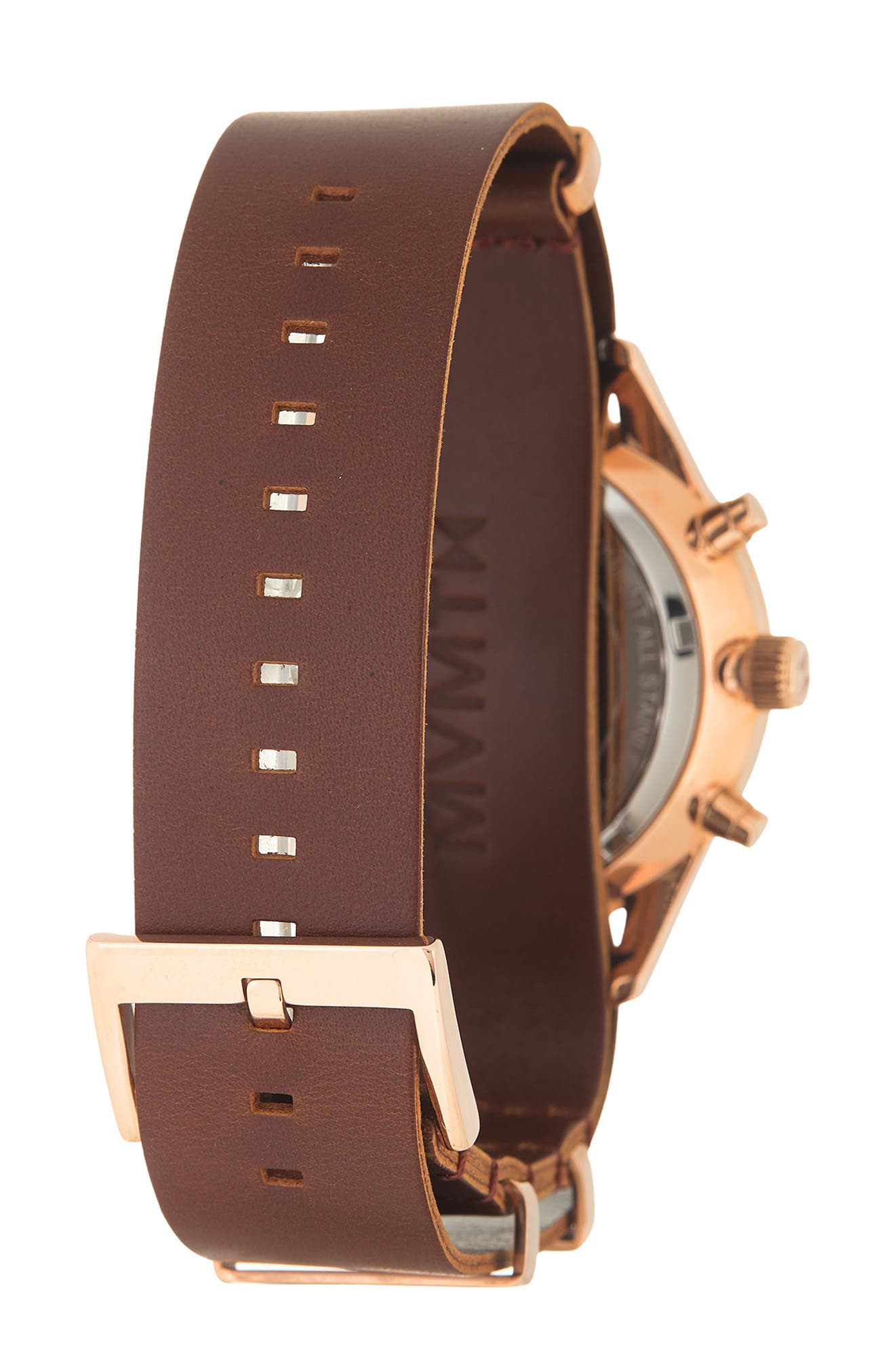 Mvmt Men's Rosewood Leather Band Watch In White