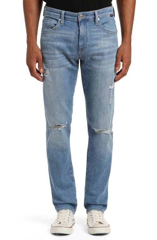 Mavi Jeans Jake Distressed Slim Fit Jeans in Mid Ripped La Vintage