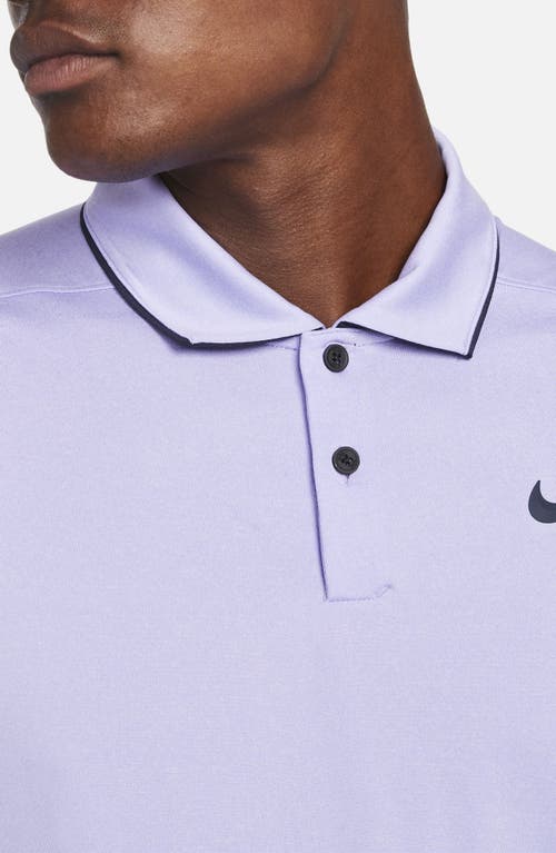 Shop Nike Golf Dri-fit Vapor Tipped Golf Polo In Purple Pulse/obsidian