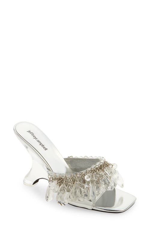 Jeffrey Campbell Chandelier Slide Sandal Silver Clear at Nordstrom,