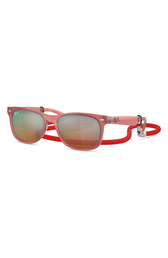 Ray Ban Ray-ban Kids' Junior Wayfarer 47mm Gradient Square Sunglasses In Opal Red