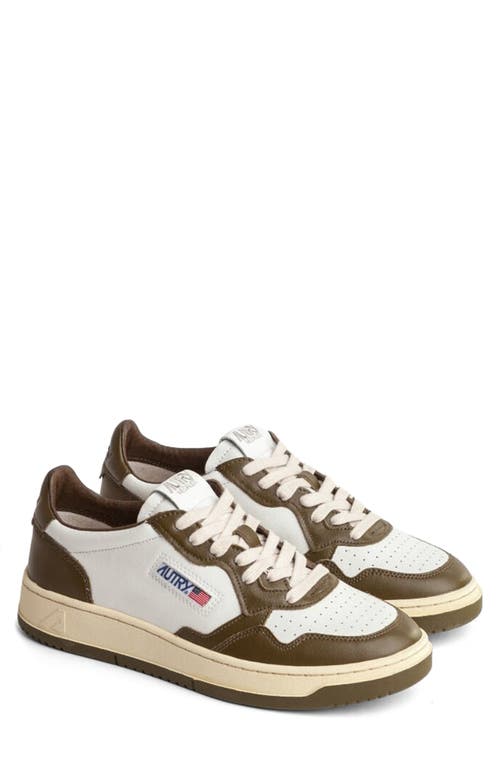 AUTRY Medalist Low Sneaker White/Olive at Nordstrom,