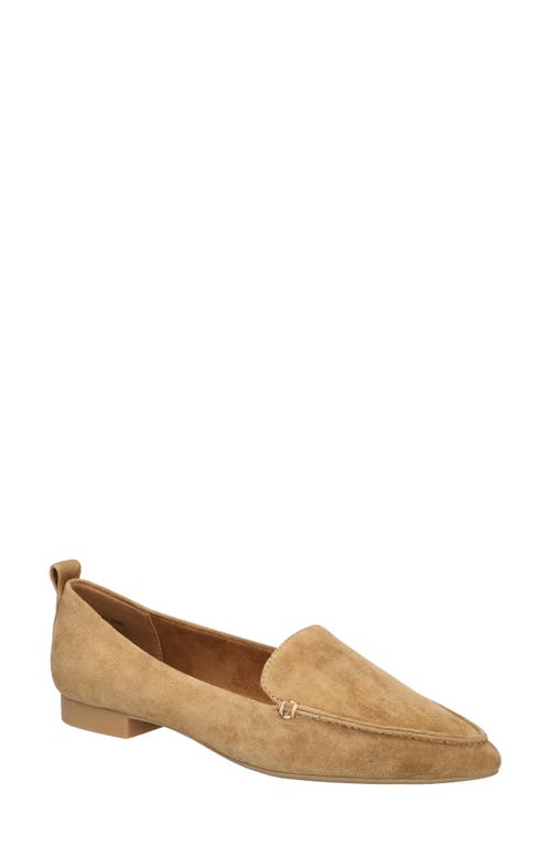 Bella Vita Alessi Pointed Toe Loafer Cognac Suede Leather at Nordstrom,