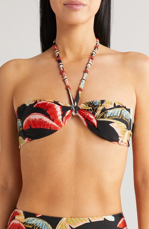 FARM Rio Coconut Night Bikini Top Black at Nordstrom,