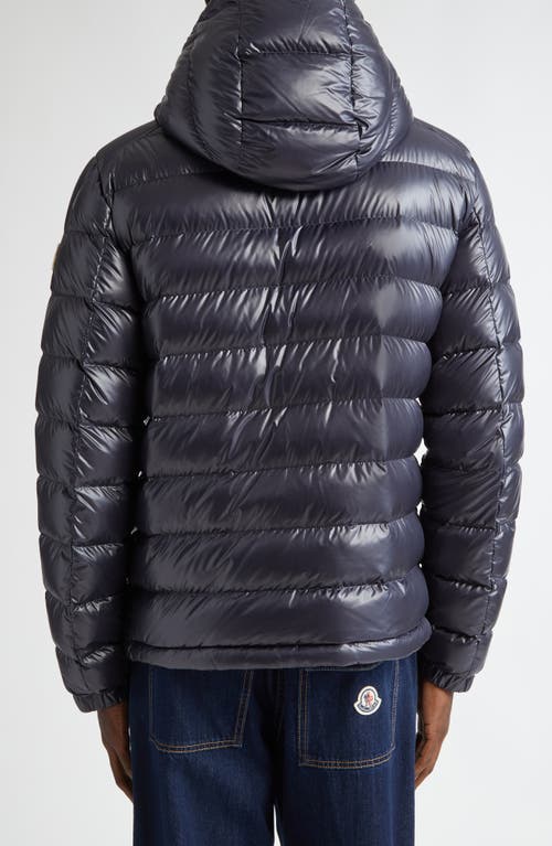 Shop Moncler Besines Double Hood Down Jacket In Navy Blue