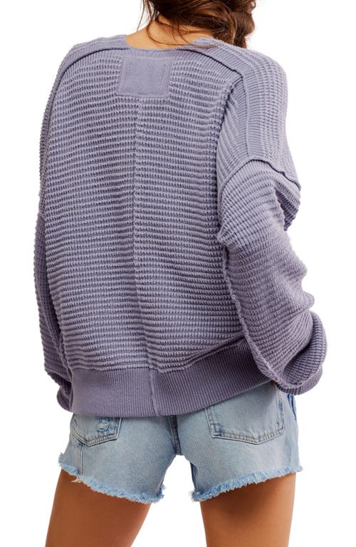 Shop Free People Into You Oversize Sweater In Blue Granite