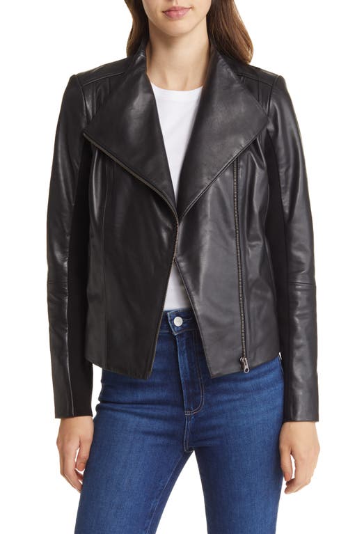 Nordstrom Leather Moto Jacket in Beige Rainy Day