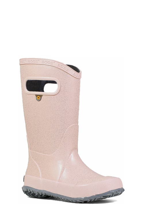 Bogs Glitter Waterproof Rain Boot Rose Gold at Nordstrom, M