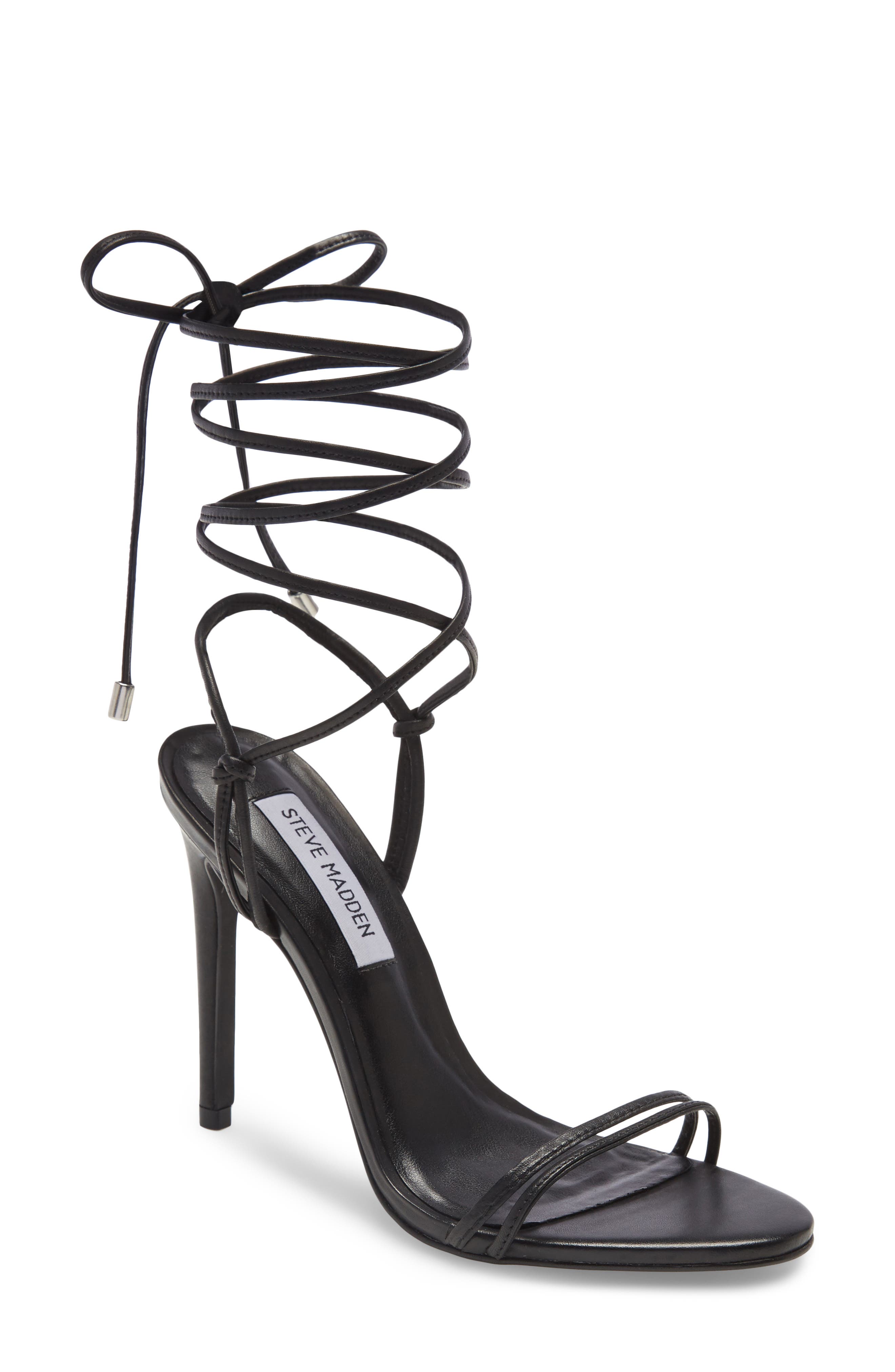 steve madden black lace up heels