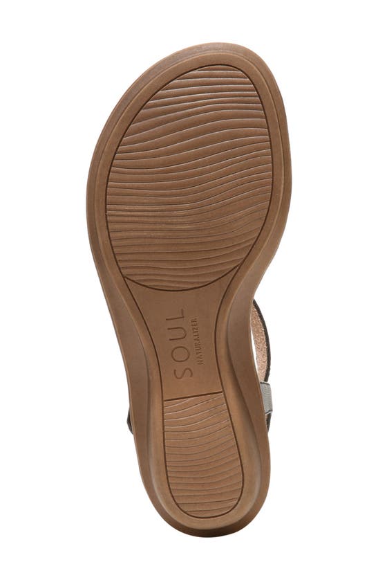 Natural Soul Solo Ankle Strap Sandal In Black Synthetic