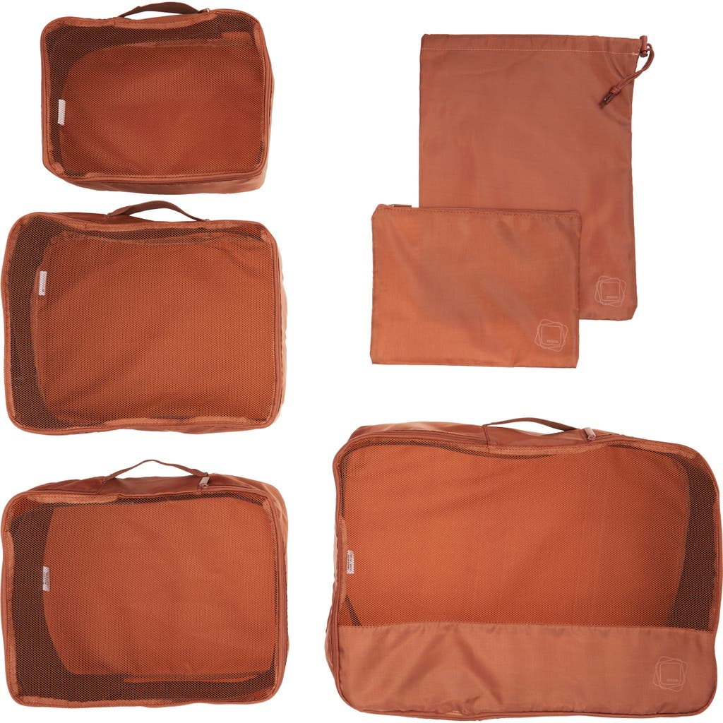 Shop Mytagalongs Set Of 6 Packing Pods In Brown