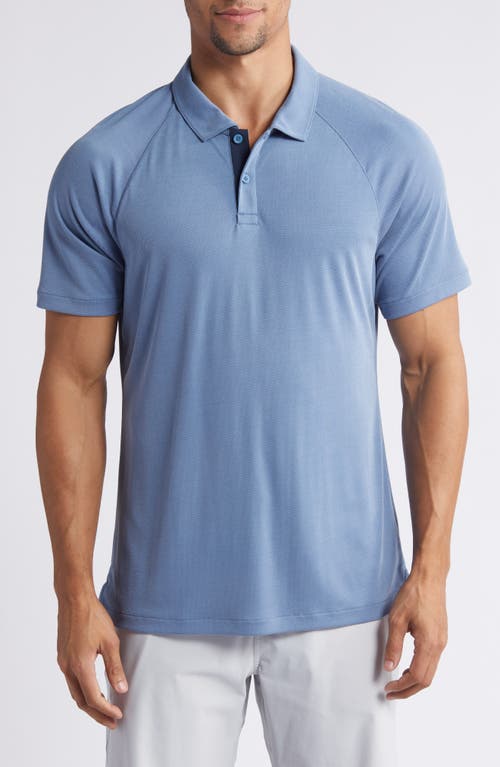 Shop Zella Ace Piqué Performance Golf Polo In Blue Coronet