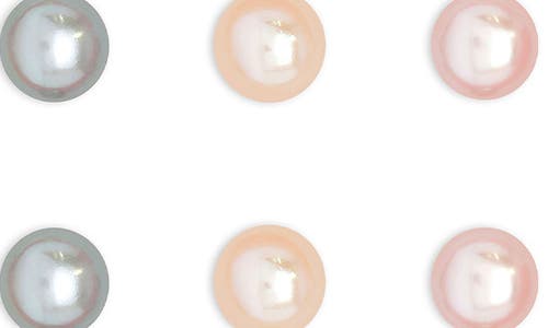 Lily Nily Kids' Set Of 5 Assorted Freshwater Pearl Stud Earrings In Multi
