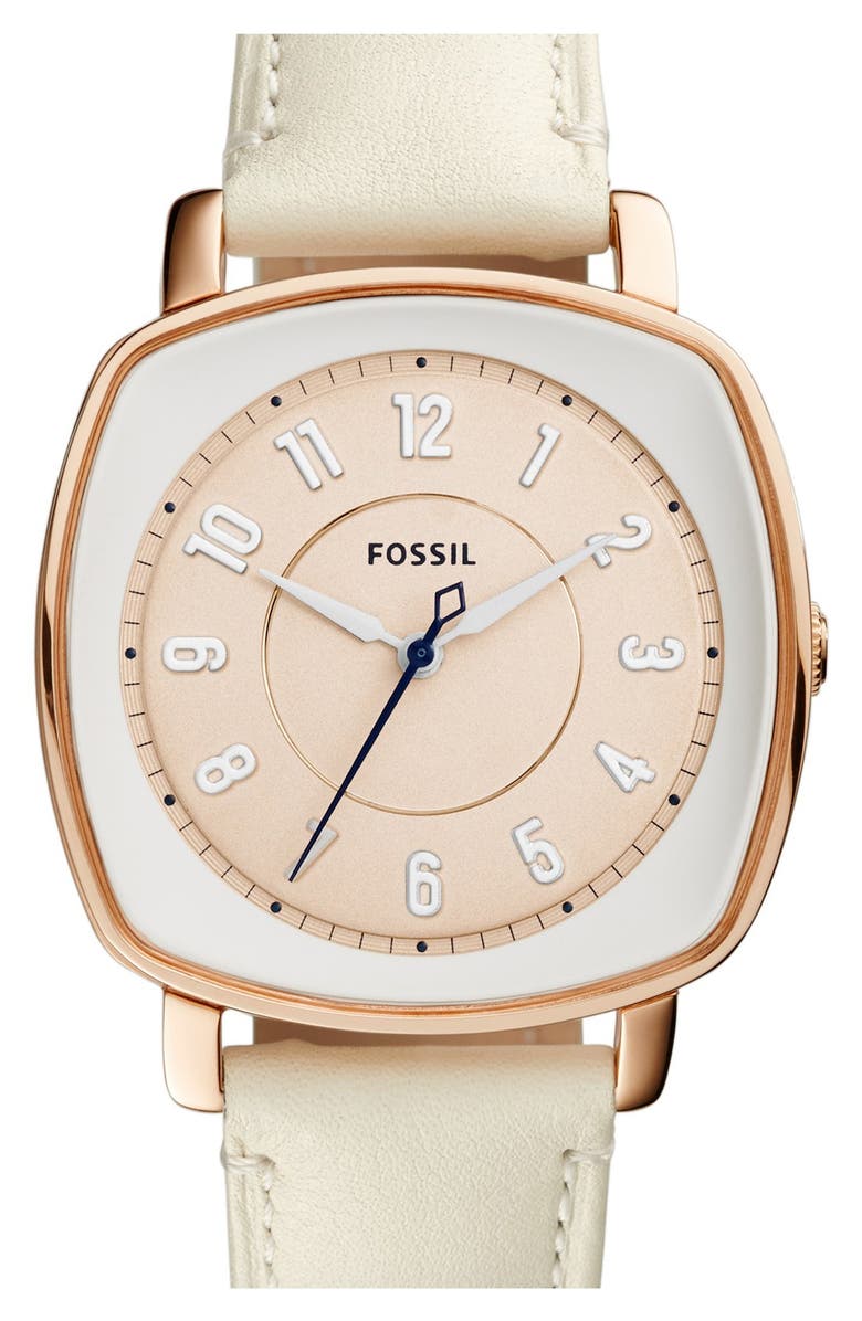 Fossil 'Idealist' Leather Strap Watch, 38mm | Nordstrom