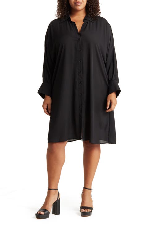 Naked Wardrobe Metallic High Slit Cutout Maxi Dress Black at Nordstrom,  Size 1X 
