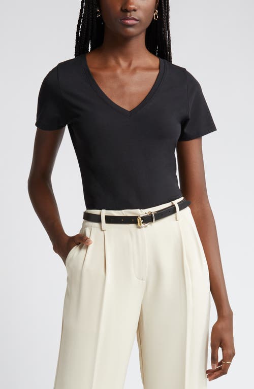 Nordstrom Everyday V-Neck Pima Cotton Blend T-Shirt at Nordstrom